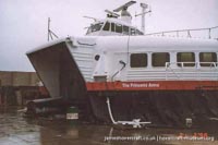 SRN4 The Princess Anne (GH-2007) undergoing maintenance at Hoverspeed